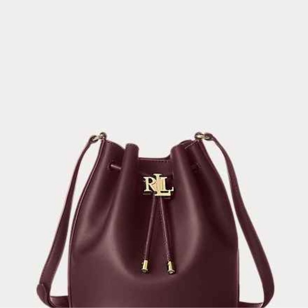 LAUREN Ralph Lauren Andie 19 Garnet drawstring Tote
